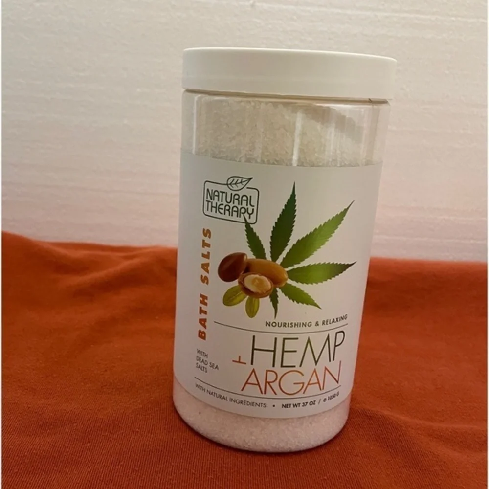Natural Therapy 37 oz Hemp & Argan Nourishing Dead Sea‎ Bath Spa Salts